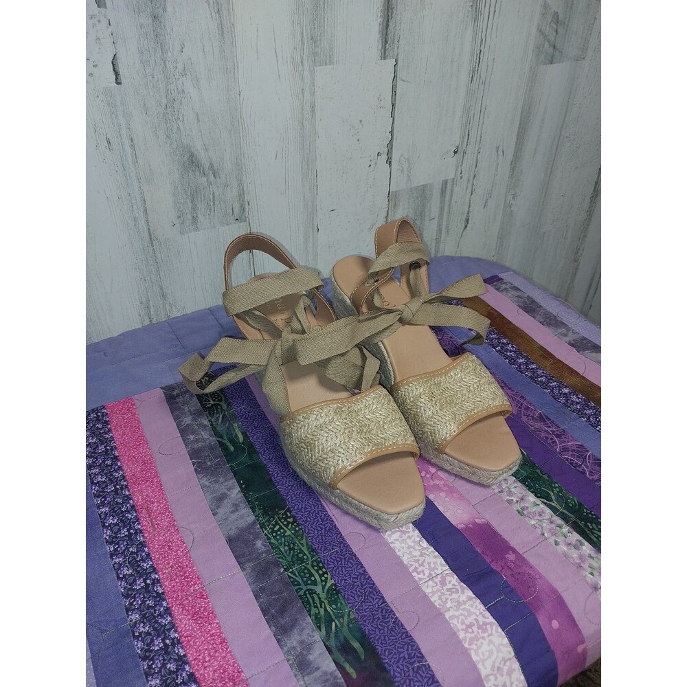 Anthropologie Maypol Spain Espradrille Leather Jute Sandals Sz 41 US 9.5 Boho